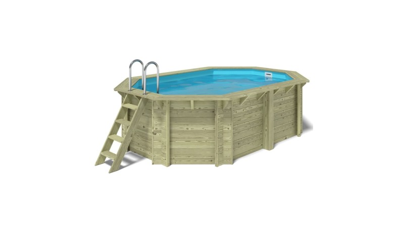 Piscina de madera Nemo 4.3x3 - H.1.18 m vigas a atornillar