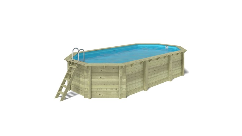 Piscina de madera Nemo 7.3x3.97 - H.1.45 m vigas a atornillar
