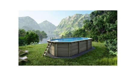 Piscina de madera Nemo 7.3x3.97 - H.1.45 m vigas a atornillar