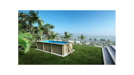 Piscina de madera Aqua 6.1x2.85 - H.1.31 m vigas a atornillar