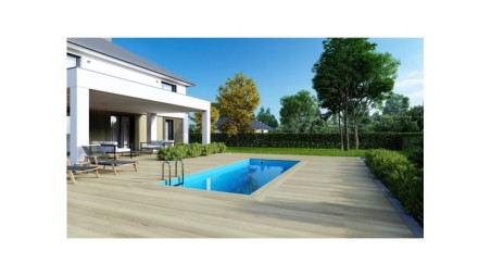 Piscina de madera Aqua 6.1x2.85 - H.1.31 m con marco de acero