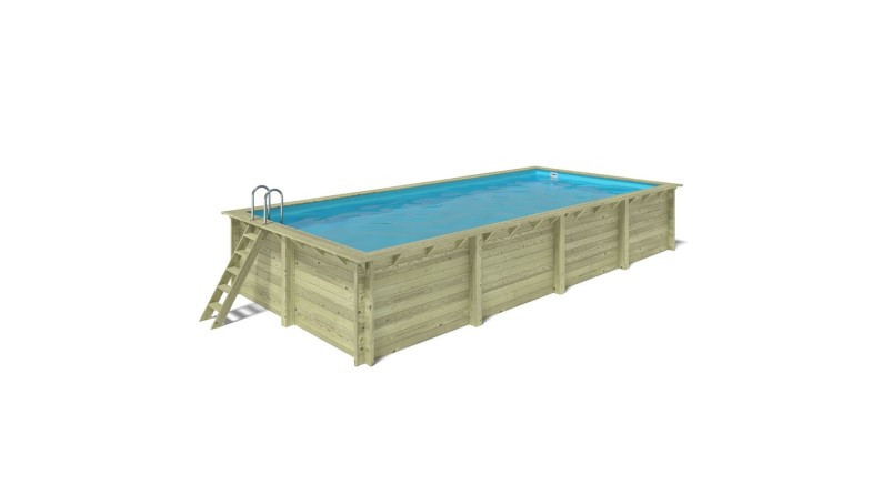Piscina de madera Aqua 8.5x4.35 - H.1.45 m vigas a atornillar