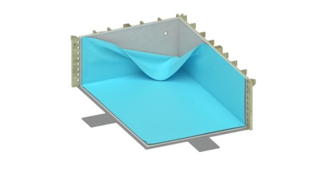 Liner 75/100 PVC, color azul, para piscina BAS7306