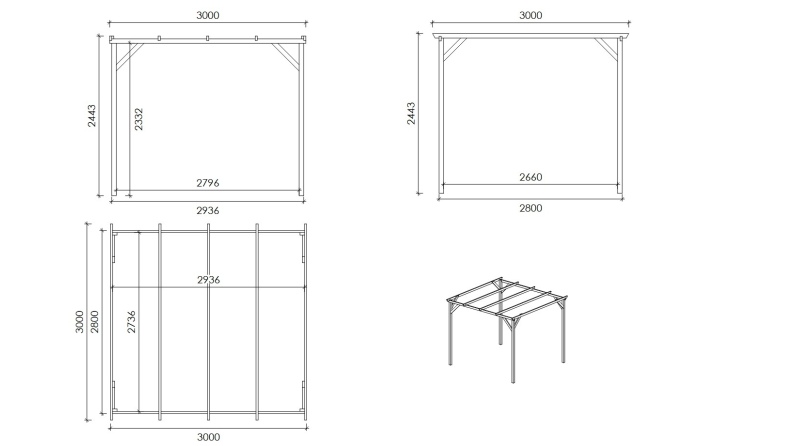 Cochera 3x3 m - 9 m2