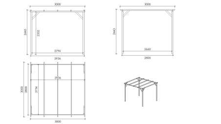 Cochera 3x3 m - 9 m2