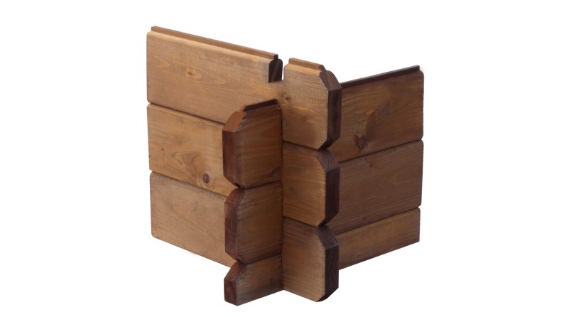 Garaje de madera 21 m2 - 3.5x6 m - 28 mm - Color: marrón Impregnado