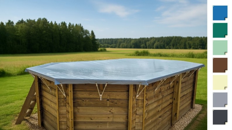 Cubierta de invierno 5.95 x 3.65 m para piscina BAS7304