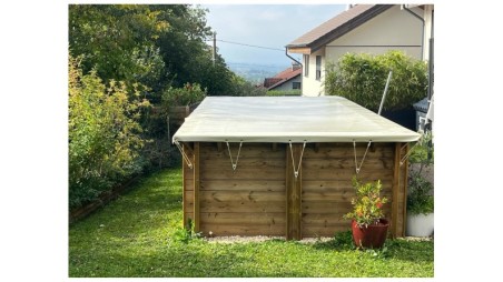 Cubierta de invierno 5.95 x 3.65 m para piscina BAS7304