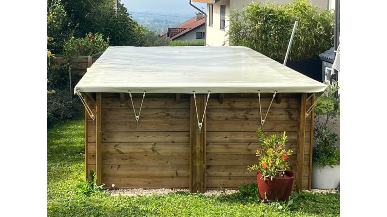 Cubierta de invierno 7.16 x 3.91 m para piscina BAS7308