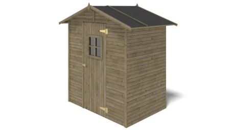 Caseta de jardín de madera 2.17 m2 - 1.77x1.23 m - 16 mm - Impregnada