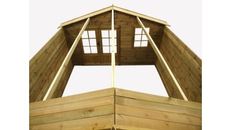 Caseta de jardín de madera 16 m2 - 4x4 m - 28 mm