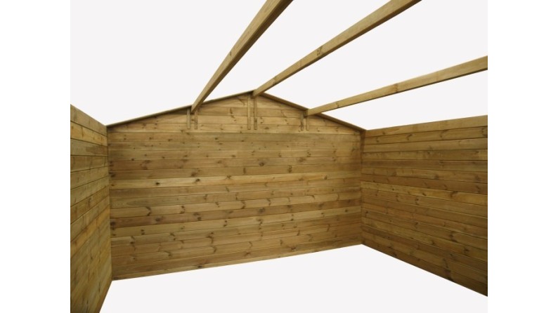 Caseta de jardín de madera 16 m2 - 4x4 m - 28 mm