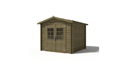 Caseta de jardín de madera 6 m2 - 2.46x2.46 m - 19 mm - impregnada