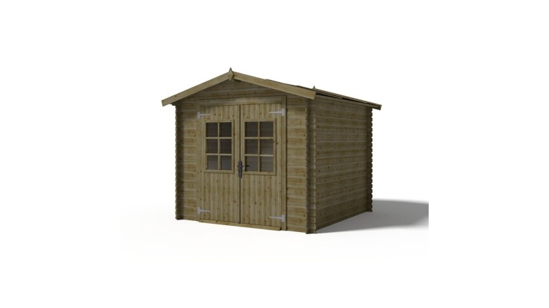 Caseta de jardín de madera 6 m2 - 2.46x2.46 m - 19 mm - impregnada
