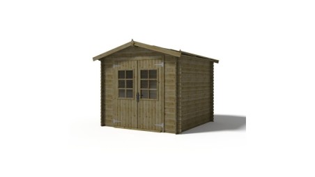 Caseta de jardín de madera 6 m2 - 2.46x2.46 m - 19 mm - impregnada