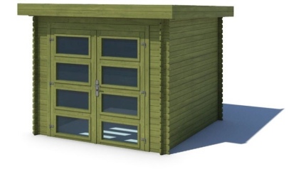 Caseta de jardín de madera 6 m2 - 2.46x2.46 m - 19 mm - impregnada