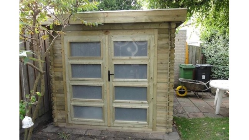 Caseta de jardín de madera 6 m2 - 2.46x2.46 m - 19 mm - impregnada