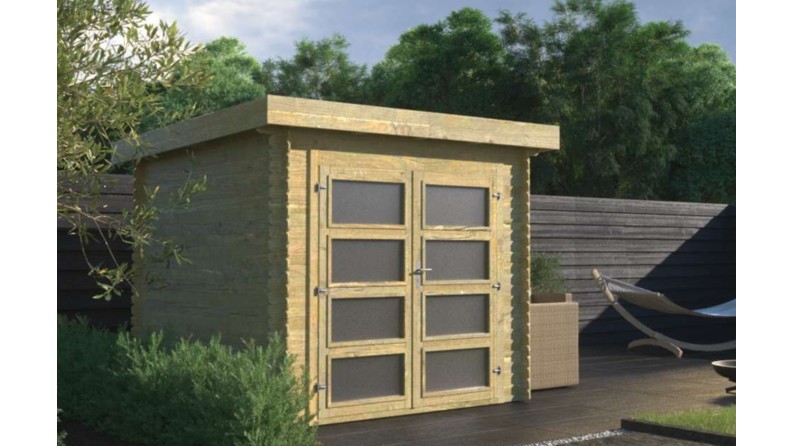 Caseta de jardín de madera 6 m2 - 2.46x2.46 m - 19 mm - impregnada