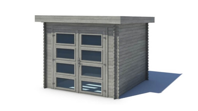 Caseta de jardín de madera 6 m2 - 2.46x2.46 m - 19 mm - impregnada