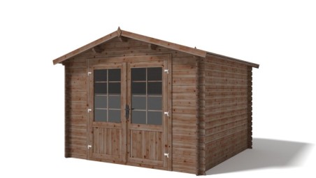 Caseta de jardín de madera 9 m2 - 3x3 m - 28 mm - impregnada