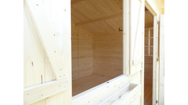 Caseta de jardín de madera 12 m2 - 4x3 m - 28 mm