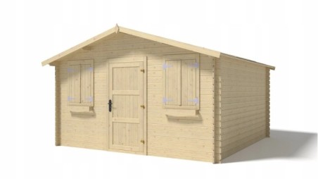 Caseta de jardín de madera 16 m2 - 4x4 m - 28 mm