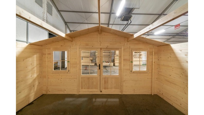 Caseta de jardín de madera 19.2 m2 - 4.8x4 m - 40 mm