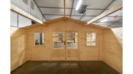 Caseta de jardín de madera 19.2 m2 - 4.8x4 m - 40 mm