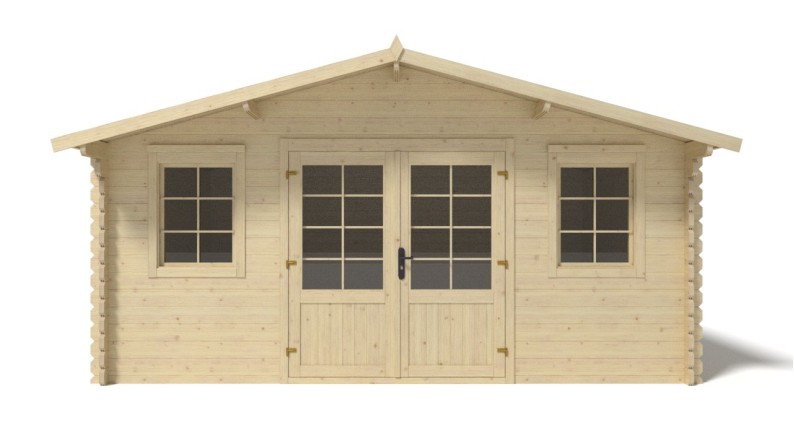 Caseta de jardín de madera 19.2 m2 - 4.8x4 m - 40 mm