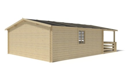 Caseta de jardín de madera-5x5 m - 35 m2 con terraza