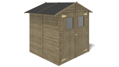 Caseta de jardín de madera 3.46 m2 - 1.9x1.82 m - 12.5 mm - Impregnada