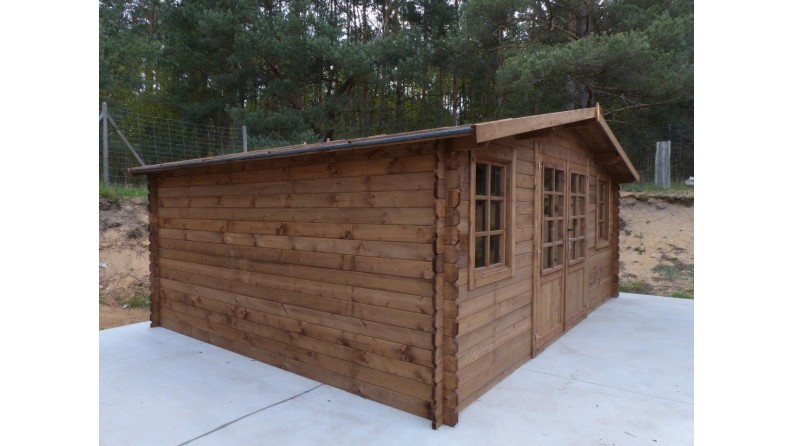 Caseta de jardín de madera 20 m2 - 5x4 m - 28 mm - impregnada