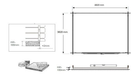 Caseta de jardín de madera 20 m2 - 5x4 m - 28 mm