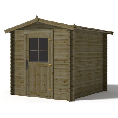 Caseta de jardín de madera 4.75 m2 - 1.9x2.5 m - 28 mm - impregnada