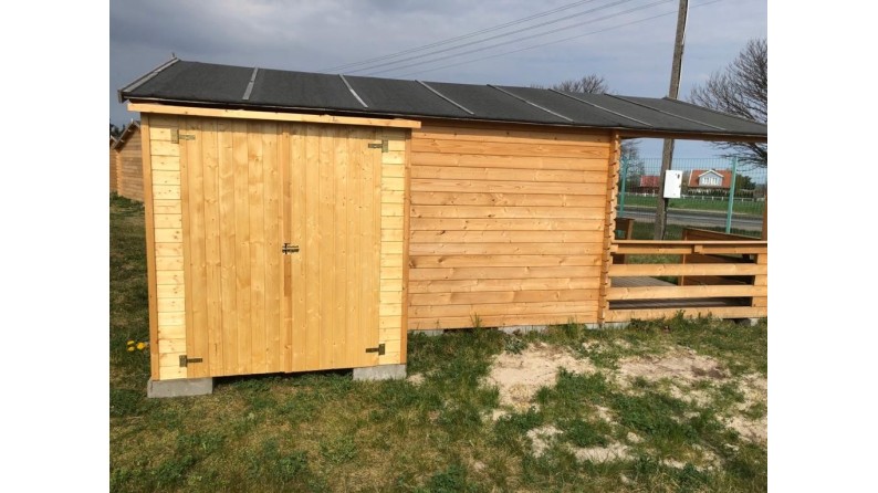 Armario de jardín para herramientas 1.66x0.82 m H.1.86 - con suelo y pared trasera