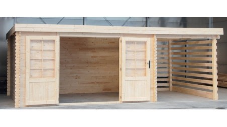 Caseta de jardín de madera 18 m2 - 5.96x2.95 m - 24 mm