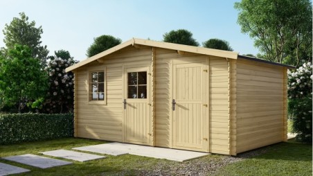 Caseta de jardín de madera 15 m2 - 5x3 m - 28 mm
