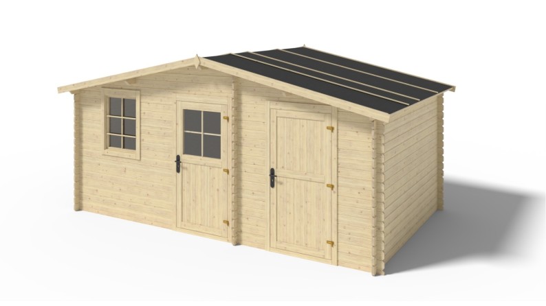 Caseta de jardín de madera 15 m2 - 5x3 m - 28 mm