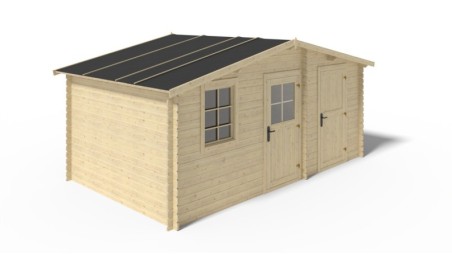 Caseta de jardín de madera 15 m2 - 5x3 m - 28 mm