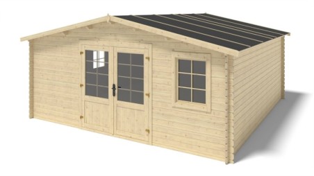 Caseta de jardín de madera 25 m2 - 5x5 m - 28 mm