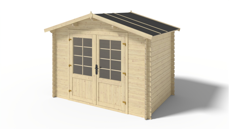 Caseta de jardin de madera 6 m2 - 3x2 m - 28 mm  