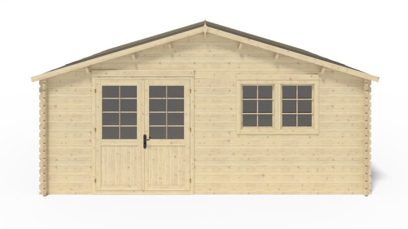 Caseta de jardín de madera 36 m2 - 6x6 m - 40 mm