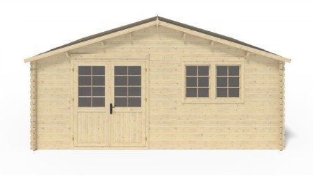 Caseta de jardín de madera 36 m2 - 6x6 m - 40 mm