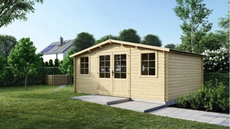 Caseta de jardín de madera 25 m2 - 5x5 m - 40 mm