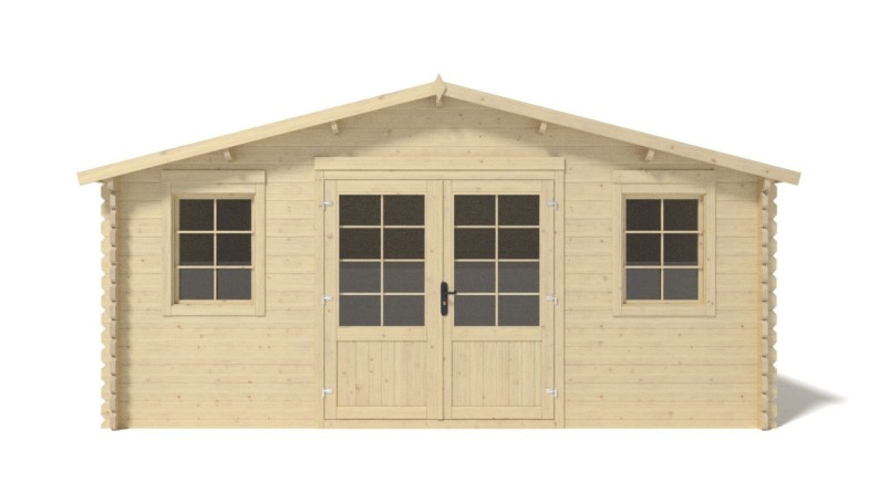 Caseta de jardín de madera 25 m2 - 5x5 m - 40 mm