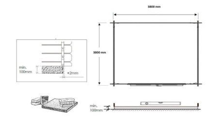 Caseta de jardín de madera 16 m2 - 4x4 m - 40 mm