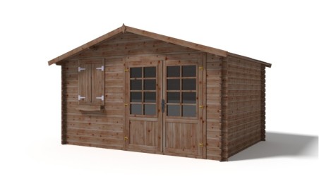 Caseta de jardín de madera 12 m2 - 4x3 m - 28 mm - impregnada