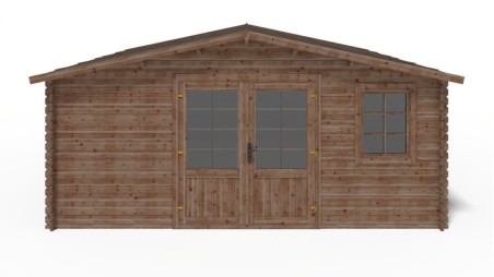Caseta de jardín de madera 25 m2 - 5x5 m - 28 mm - impregnada