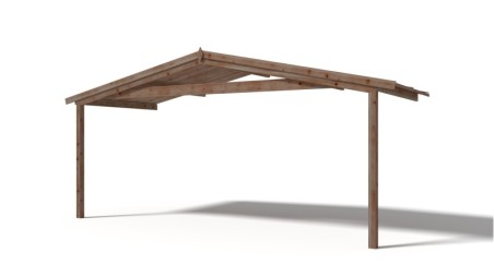 Caseta de jardín de madera-5x5 m - 35 m2 con terraza- Impregnada