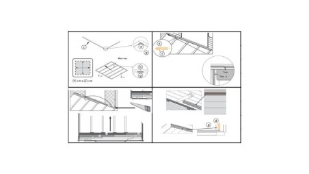 Caseta de jardín de madera-6x6 m - 48 m2 con terraza